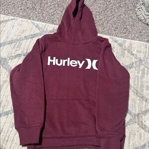 Hurley Burgundy Hoodie with Logo
